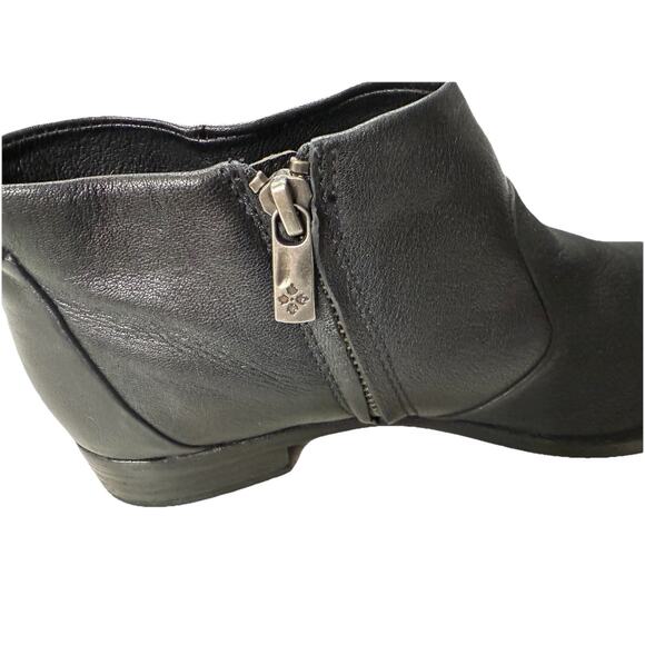 Patricia Nash Black Leather Ankle Carla Boots Women’s 8.5 Side Zip, Western EUC - Picture 8 of 13